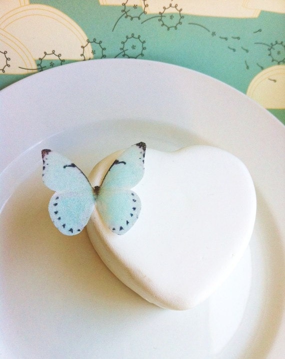 EDIBLE Butterflies The Original - Small Baby Blue - Cake & Cupcake toppers - PRECUT and Ready to Use Il_570xn