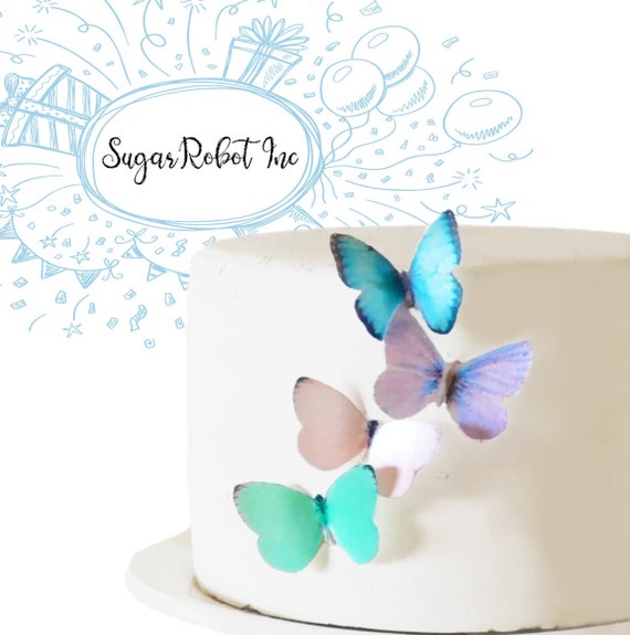 Small Assorted Pastel Edible Butterflies set of 24 - Edible Butterflies for Cakes and Cupcakes Il_570xn
