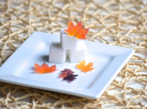 Wedding Cake Topper Itsy Bitsy Mini Edible Fall Leaves Set Etsy
