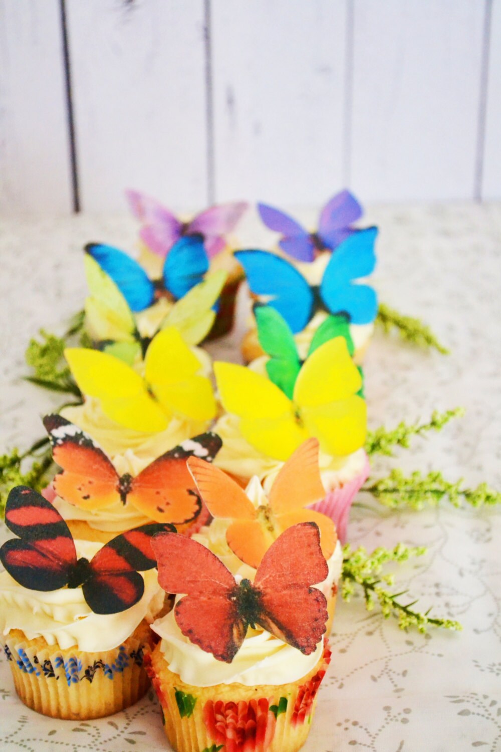 EDIBLE BUTTERFLIES Rainbow Assortment Butterfly