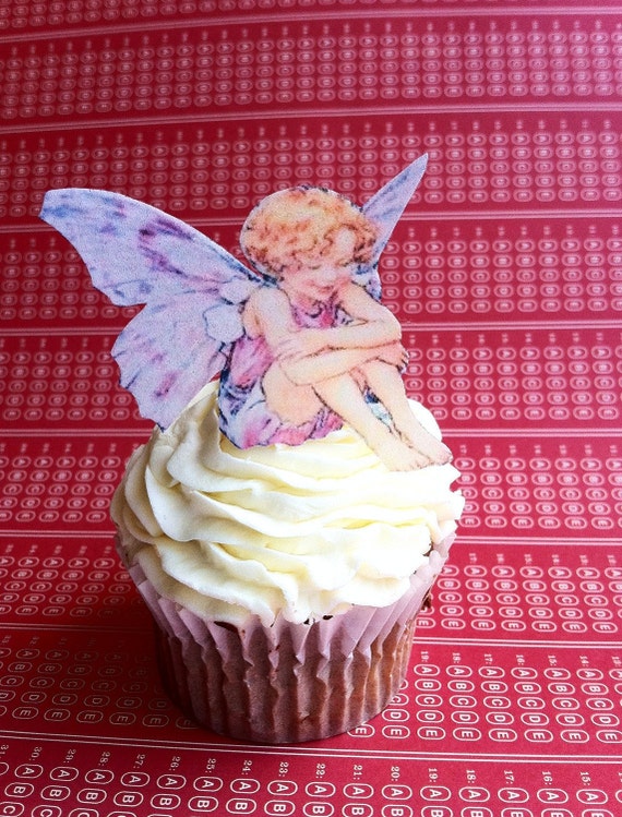 Edible Fairies - 1 dozen - Cake & Cupcake toppers - Food Decorations Il_570xn