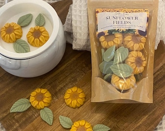 Sunflower Fields Wax Melts: Floral Sandalwood Scent, 3 oz