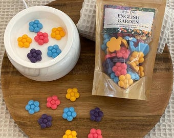 English Garden Wax Melts, Floral Scented, Flower Shapes