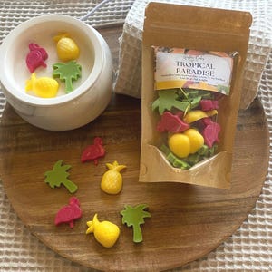 Tropical Paradise Wax Melts: Mango, Pineapple, Passionfruit Scent