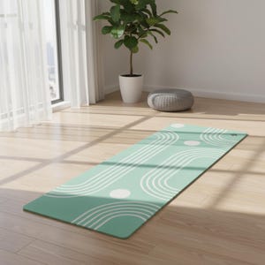 Deco Yoga Mat: Natural Rubber & Microfiber Suede - 4mm Thick image 1