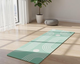 Deco Yoga Mat: Natural Rubber & Microfiber Suede - 4mm Thick