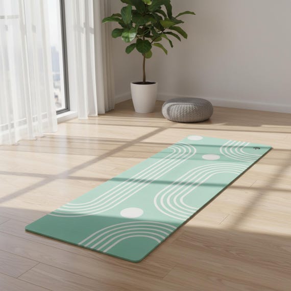 Deco Yoga Mat: Natural Rubber & Microfiber Suede - 4mm Thick