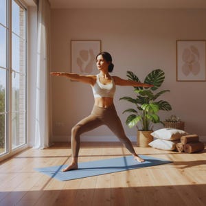 Signature | Blå PU-gummi halkfri yogamatta bild 11