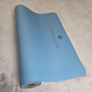Signature | Blå PU-gummi halkfri yogamatta bild 9