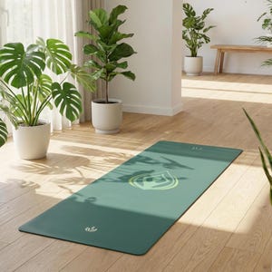 Personalised Initial Yoga Mat – Non-Slip Rubber Microfiber, Carry Strap Included