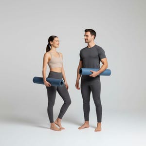 Signature | Blå PU-gummi halkfri yogamatta bild 10