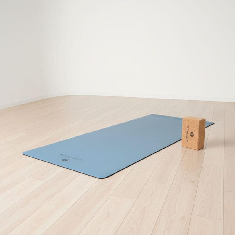 Signature | Blå PU-gummi halkfri yogamatta bild 12