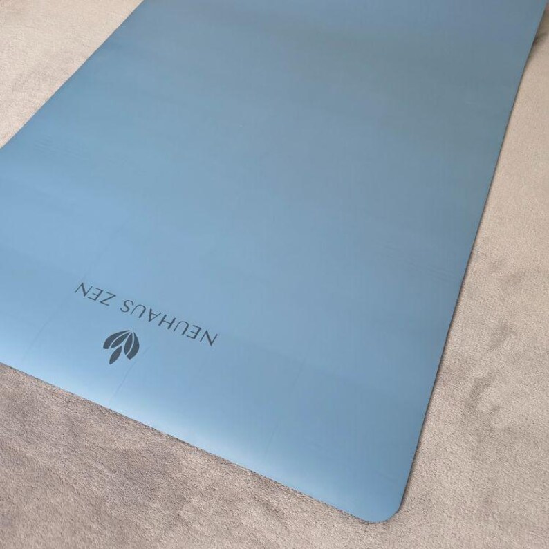 Signature | Blå PU-gummi halkfri yogamatta bild 5
