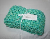 Hand Crocheted Baby Afghan - Big Splash Baby Boucle - Free U.S. Shipping
