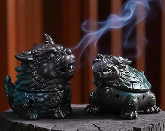 Ceramic Dragon Incense Burner: Mystical Home Decor