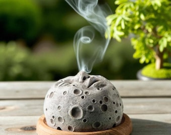 Bruciatore di incenso a forma di volto di luna: decorazioni per la casa lunari