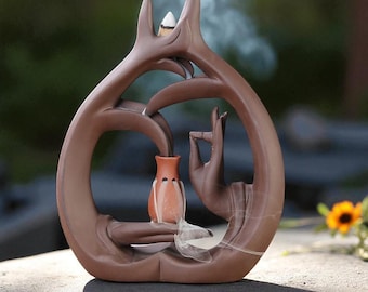 Lotus Backflow Incense Burner: Zen Aromatherapy Decor