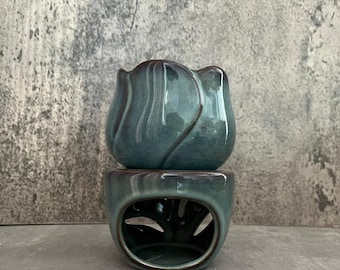Ceramic Tulip Wax Melt Burner: Aromatherapy Oil Diffuser