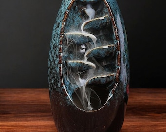 Mountain Backflow Incense Burner: Ceramic Aromatherapy Decor