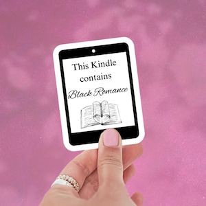 Kindle Sticker | Matte Sticker | Black Girl Reading | Bookish Black Girl Sticker