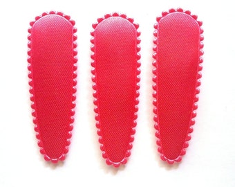 36 pcs Plain Grey Satin hair clip covers size 55mm