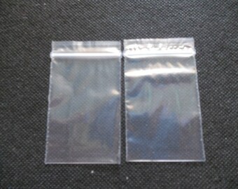 100 Pcs Clear Plastic Zip Bag Size 2 5 X 3 5 Inches Etsy