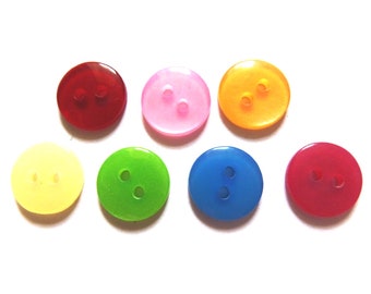 100 PCs Mix couleurs rondes boutons 2 trous taille 11 mm pour les résultats de l’artisanat de couture