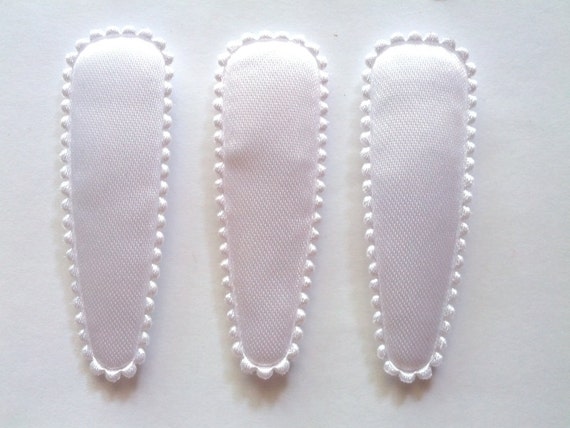 36 pcs Plain Grey Satin hair clip covers size 55mm