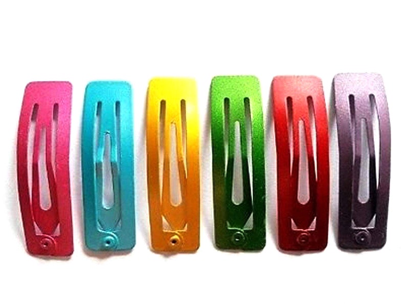 Pastel Green 24 pcs Hair snap clips size 50 mm for Girl Pastel Green 24 pcs Hair snap clips size 50 mm for Girl