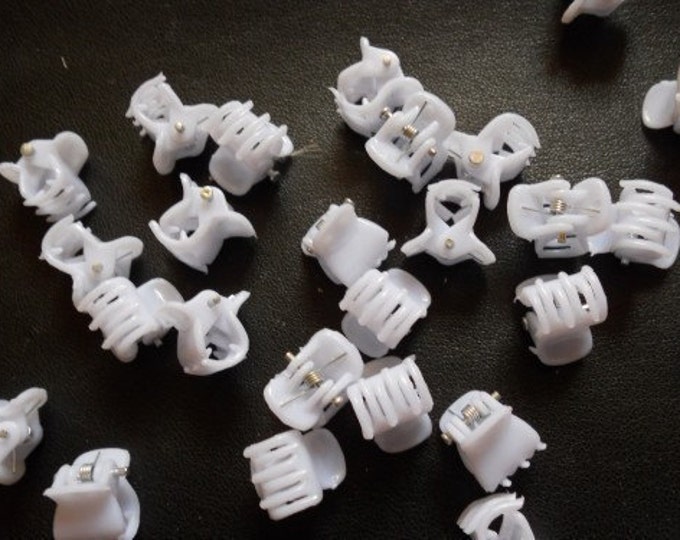 20 Pcs White Mini Hair Snap Clips for Dolls or Girls Size 10 Mm Etsy