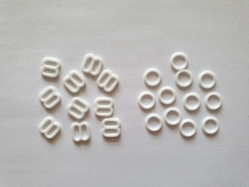 50 Set 10 Mm Mix Colors Small Bra Strap Rings and Slider Etsy