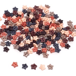 200 pcs tiny star buttons 4mm mix color for doll crafts costume image 3