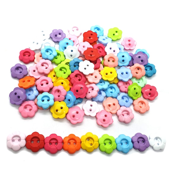 200 pcs Mixed Blue Colors4 Mini Flowers Paper Card Making Scrapbooking Crafts