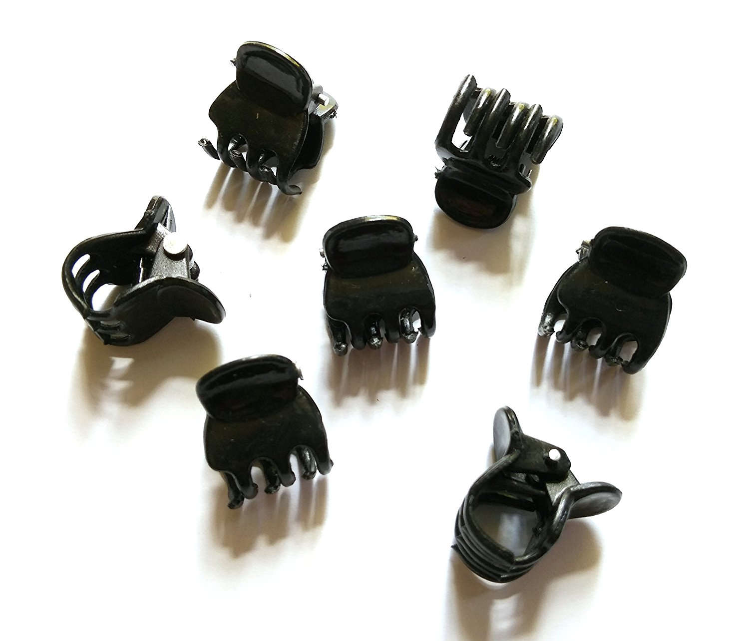 30 pcs Black Mini hair snap Claw Clips for hair crafts size 12 mm