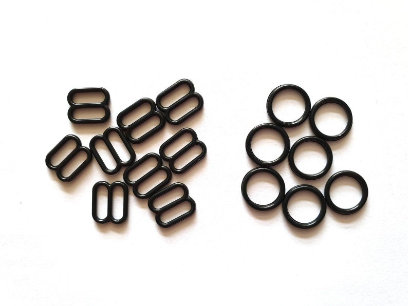 50 Set 8mm Clear Bra Strap Rings and Slider Findings Etsy