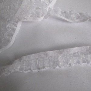 2 Yards 1 Side Trim White Organza Ruffle Elastic Trim Size 18 Mm - Etsy