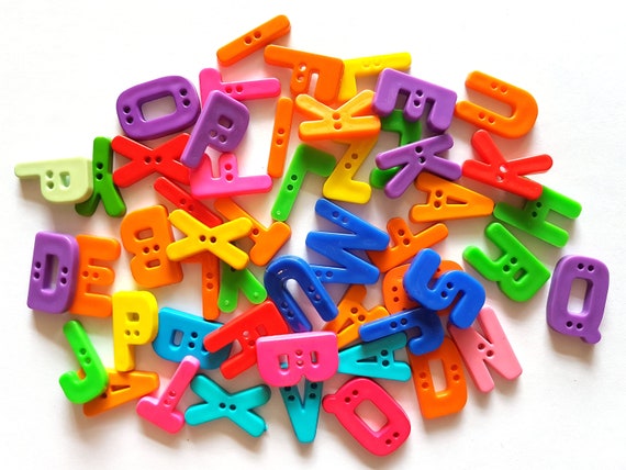 Alphabet buttons best sale for sewing