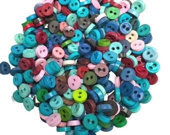 150 pcs petits boutons micro boutons 2 trous taille 6 mm mélanger les couleurs pour l'artisanat de couture