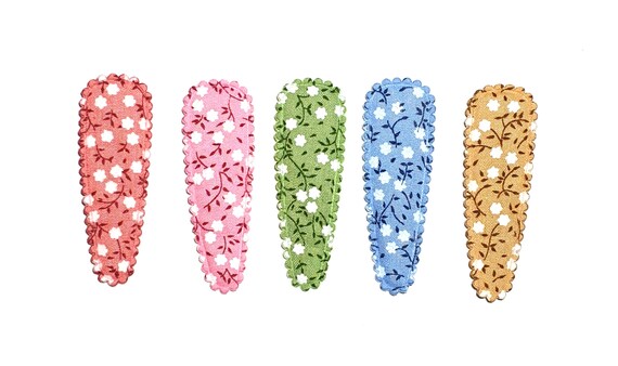 25 Pcs Mix Colors Tiny White Flower Hair Clip Covers Size 55 Etsy