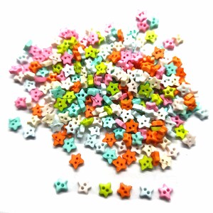 200 pcs tiny star buttons 4mm mix color for doll crafts costume image 4