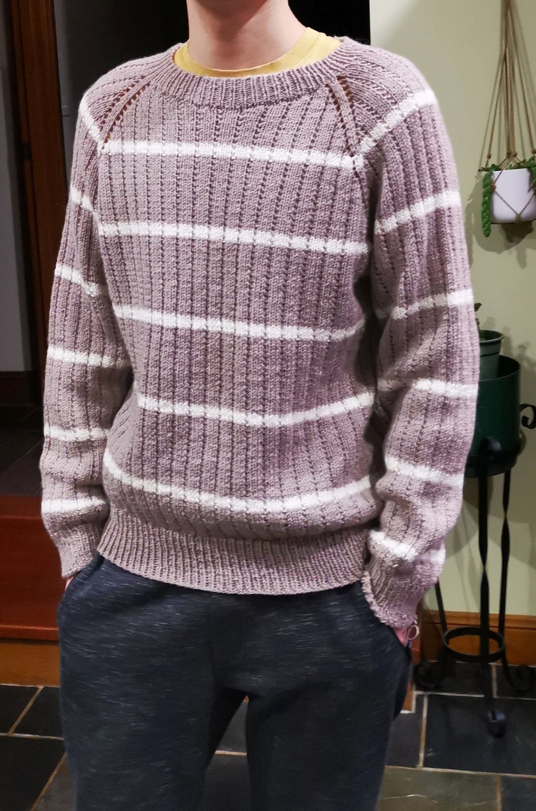 Multi Color Striped Relaxed Knit Pullover | LOVESTITCH