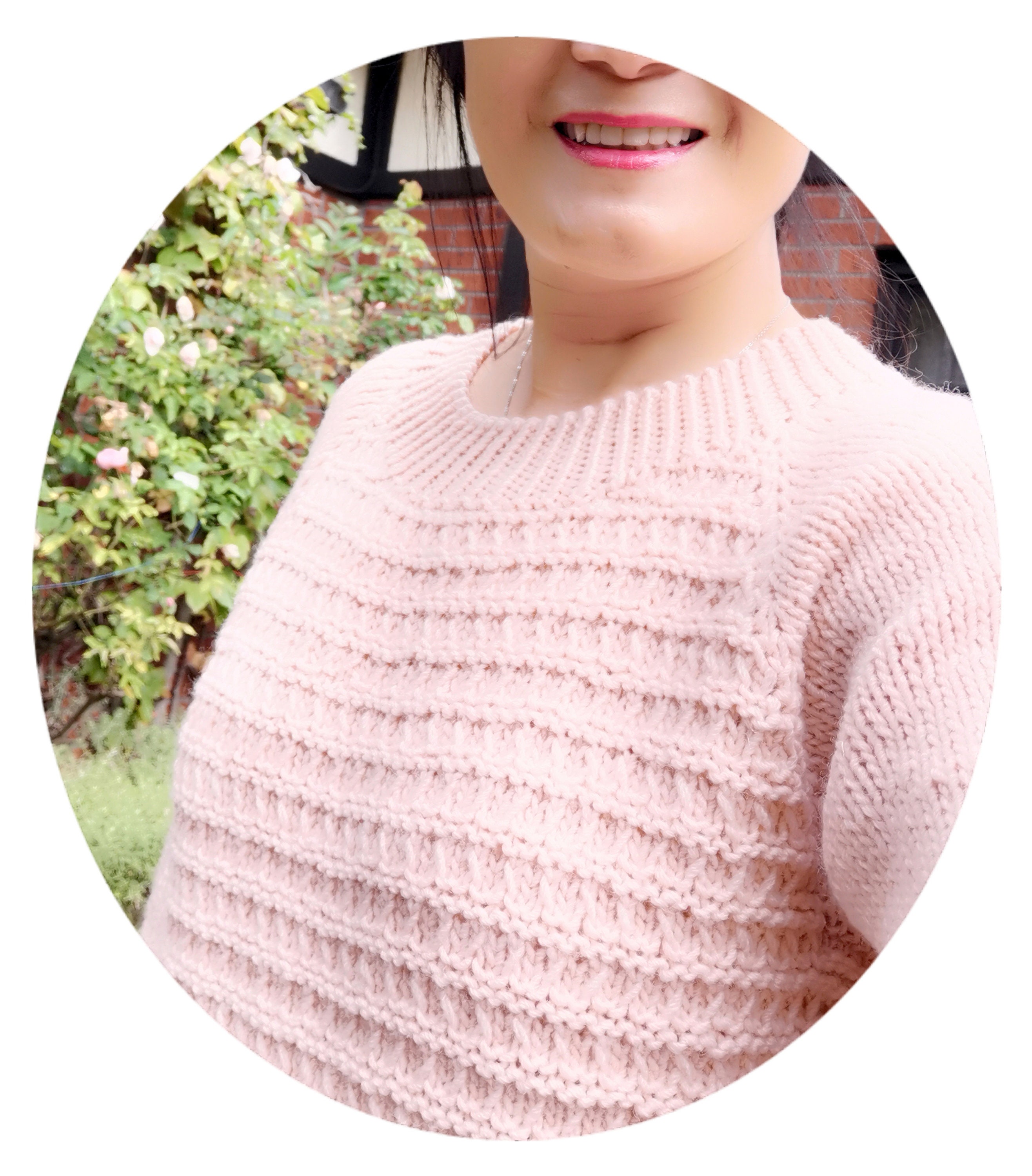 Knitting Pattern Snuggle Knitting Sweater Bottom up Jumper - Etsy