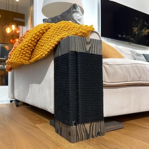 Natürlicher Holz Sofa Katzenkratzbaum, Sofa Protect Katzenkratzbaum, Katzenkratzbaum, Eckkatzenkratzbaum, Katzenmöbel zum Kratzen