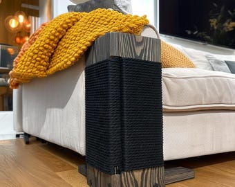 Natural Wooden Sofa Cat Scratcher, Sofa Protect Cat Scratcher, Cat Scratching Post, Corner Cat Scratch Post, Cat Furniture for Scratching