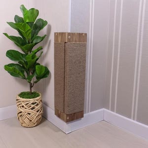 Klösskydd för katter i hörnet | Klösstolpe i hörnet för katter | Väggmonterad klösbräda för katter | Klösstol i trä för katter | Klösbräda för katter