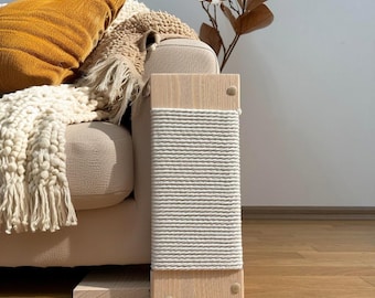 Eco Natural Couch Cat Scratcher, Couch Protect Cat Scratcher, Wooden Cat Scratching Post, Corner Cat Scratching Mat, Modern Cat Furniture