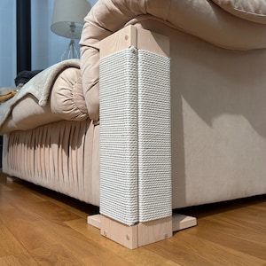 Eco Natural Couch Cat Scratcher, Couch Protect Cat Scratcher, Wooden Cat Scratching Post, Corner Cat Scratching Mat, Modern Cat Furniture