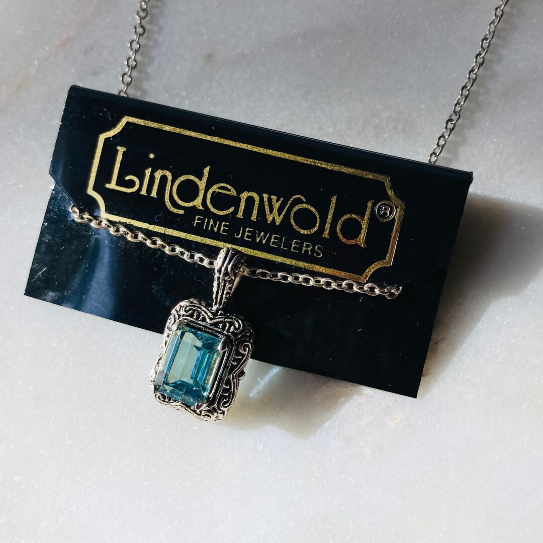 Vintage Sky Blue Stone Lindenwold Fine Jewelers Sterling Etsy
