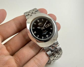 Orient 3 Star Automatic Watch – Vintage (Late 1990s–Early 2000s) | Caliber 46943 | Black Dial | 21 Jewels | Made in Japan
