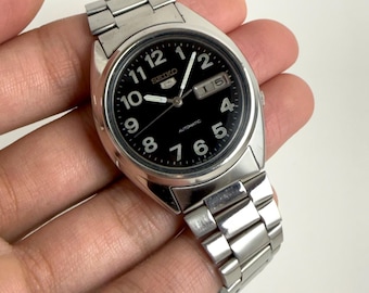 Seiko 5 Automatic Vintage Watch | 7009-3180 Japan | Black Arabic Dial | 17 Jewels | 1982